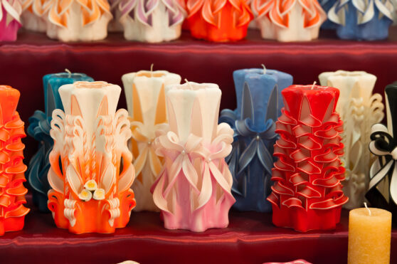 Svíčky vyrobené z parafínu