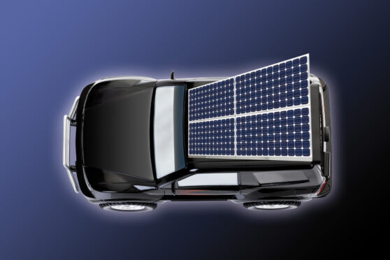 Solární panel na autě