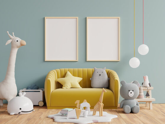 Moderní dětský pokoj s gaučem